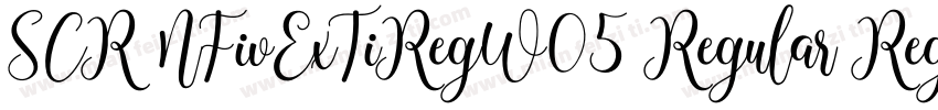 SCR NFivExTiRegW05 Regular Regular字体转换